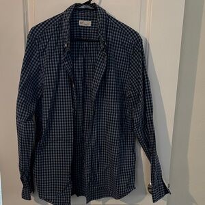 GAP Navy Checkered Casual Shirt